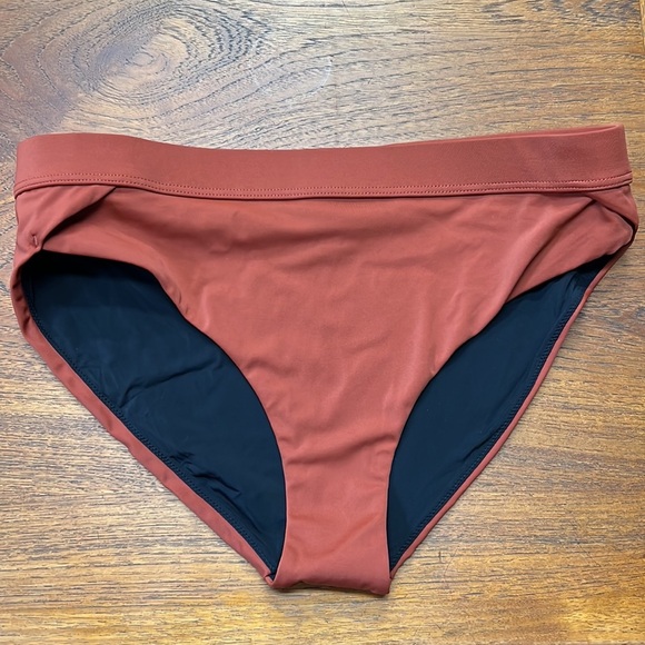 NWOT Simons Vision Sustainable Rust Colored Bikini Bottoms - Picture 1 of 6